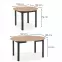 Asztal Ringo 102/142 Płyta/Mdf – Tölgy Artisan/Fekete,4