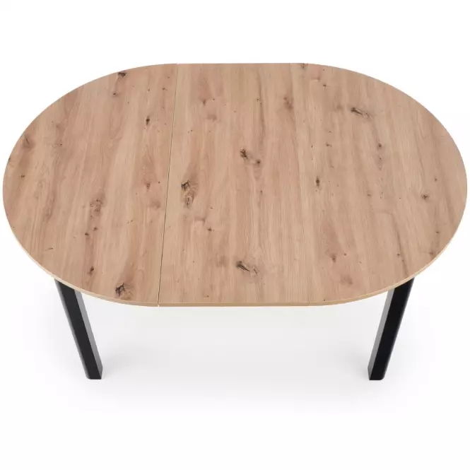 Asztal Ringo 102/142 Płyta/Mdf – Tölgy Artisan/Fekete,6