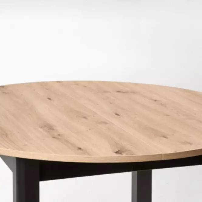Asztal Ringo 102/142 Płyta/Mdf – Tölgy Artisan/Fekete
