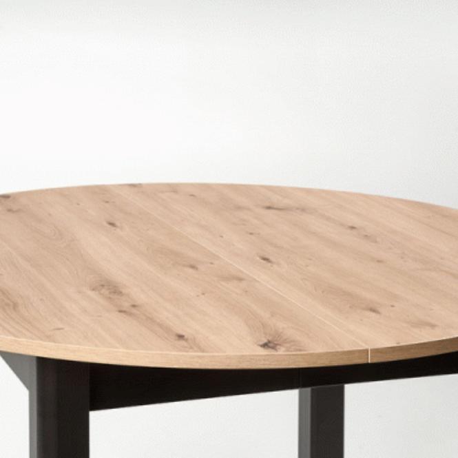 Asztal Ringo 102/142 Płyta/Mdf – Tölgy Artisan/Fekete