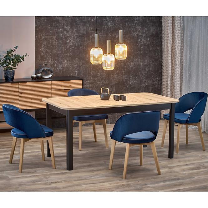 Kinyitható asztalok  Florian 141/219x80cm Płyta/Mdf – Tölgy Artisan/Fekete