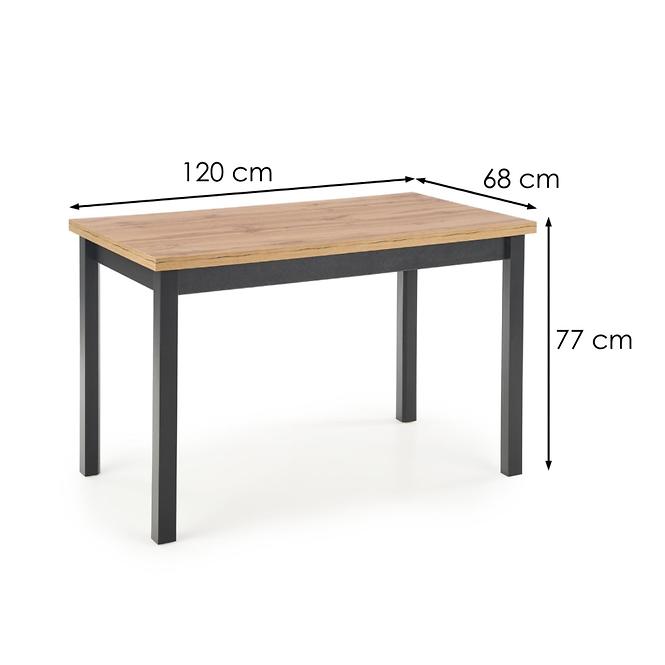 Asztal Cobalt 120x68 – Tölgy Wotan/Fekete