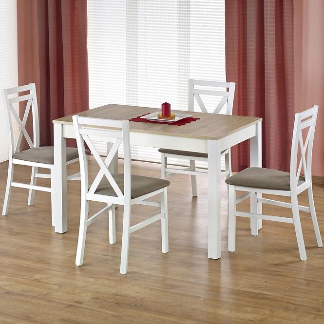 Asztal Maurycy 118/158 Płyta/Abs/Mdf – Tölgy Sonoma/Fehér