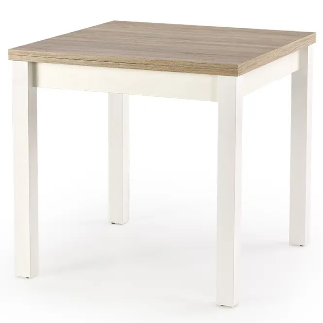 Kinyitható asztalok  Gracjan 80/160x80cm Płyta/Abs/Mdf – Tölgy Sonoma/Fehér