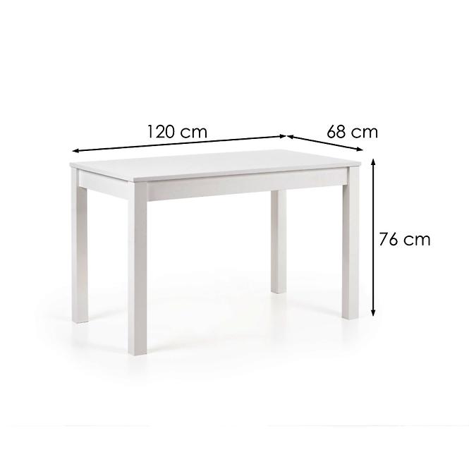 Asztal Ksawery 120x68 Płyta/Abs/Mdf – Fehér