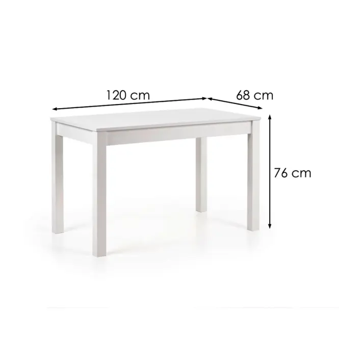 Asztal Ksawery 120x68 Płyta/Abs/Mdf – Fehér,2