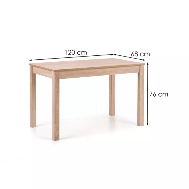 Asztal Ksawery 120x68 Płyta/Abs/Mdf – Tölgy Sonoma