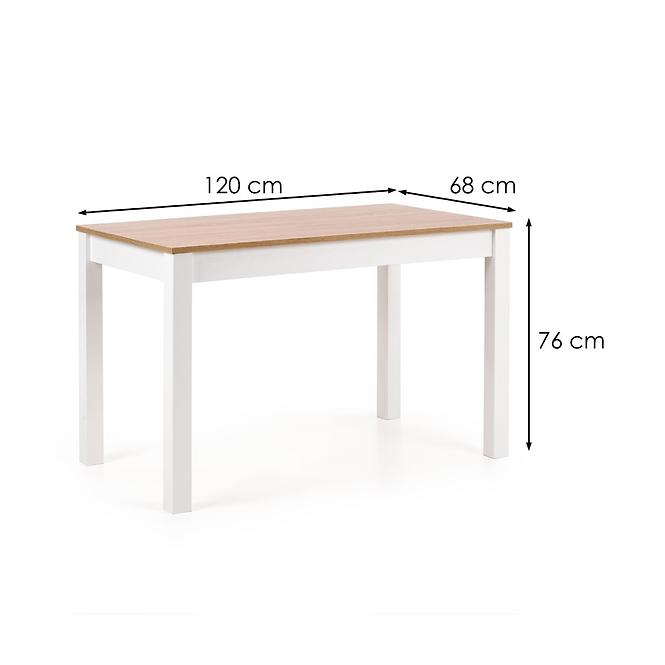 Asztal Ksawery 120x68 Płyta/Abs/Mdf – Tölgy Sonoma/Fehér,3