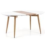 Kinyitható asztalok  Edward 120/200x100cm Mdf/Acél – Fehér/Tölgy San Remo