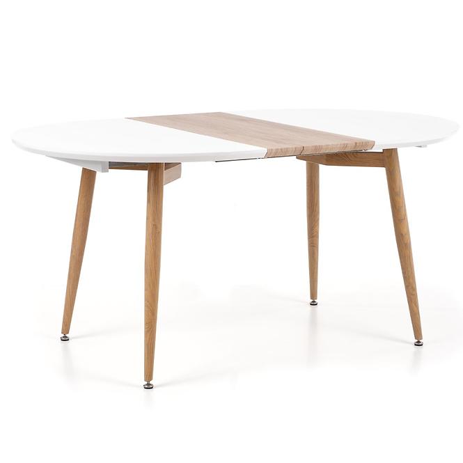 Kinyitható asztalok  Edward 120/200x100cm Mdf/Acél – Fehér/Tölgy San Remo