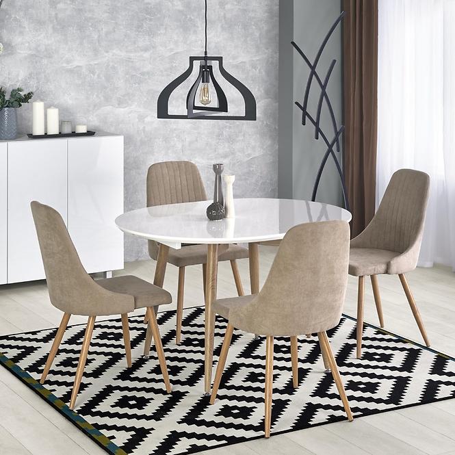 Kinyitható asztalok  Edward 120/200x100cm Mdf/Acél – Fehér/Tölgy San Remo