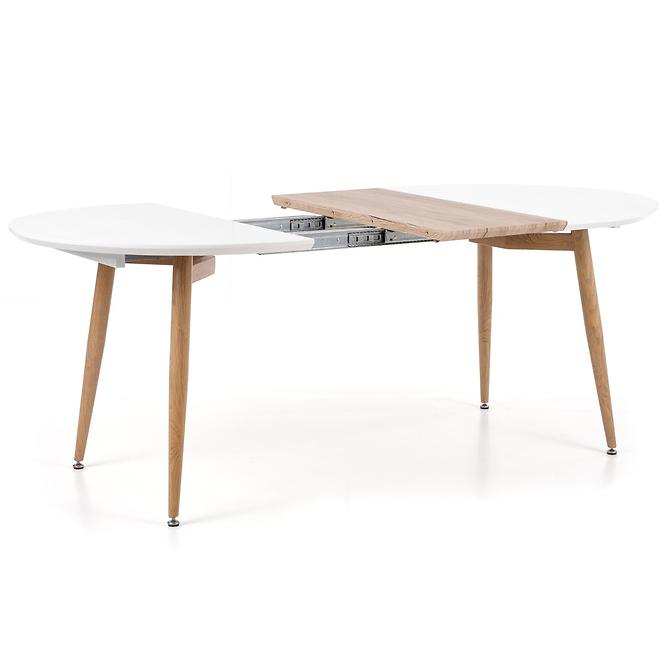 Kinyitható asztalok  Edward 120/200x100cm Mdf/Acél – Fehér/Tölgy San Remo,3