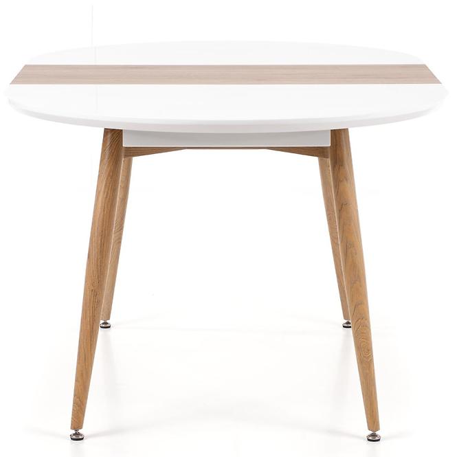 Kinyitható asztalok  Edward 120/200x100cm Mdf/Acél – Fehér/Tölgy San Remo,5