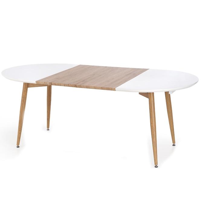 Kinyitható asztalok  Caliber 160/200x90cm Fehér Mat/Tölgy San Remo/Természetes,2