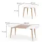 Kinyitható asztalok  Caliber 160/200x90cm Fehér Mat/Tölgy San Remo/Természetes,3