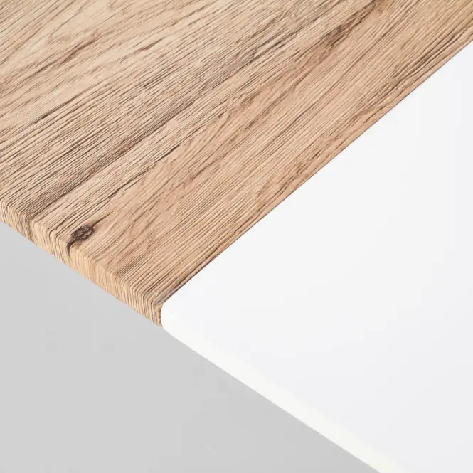 Kinyitható asztalok  Caliber 160/200x90cm Fehér Mat/Tölgy San Remo/Természetes,6