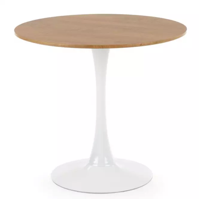 Asztal Sting 80 Mdf/Acél – Tölgy Aranysárga/Fehér