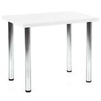 Asztal Modex A) 90x60 Płyta/Acél – Fehér Mat