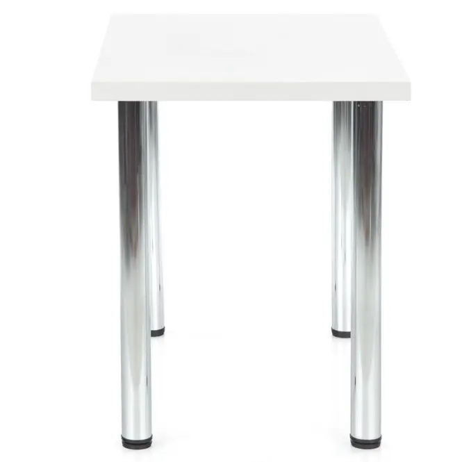 Asztal Modex A) 90x60 Płyta/Acél – Fehér Mat