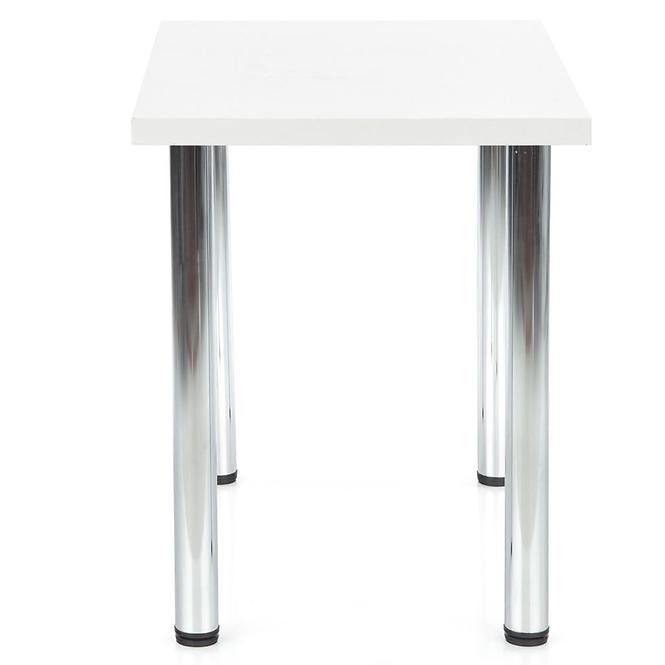 Asztal Modex A) 90x60 Płyta/Acél – Fehér Mat