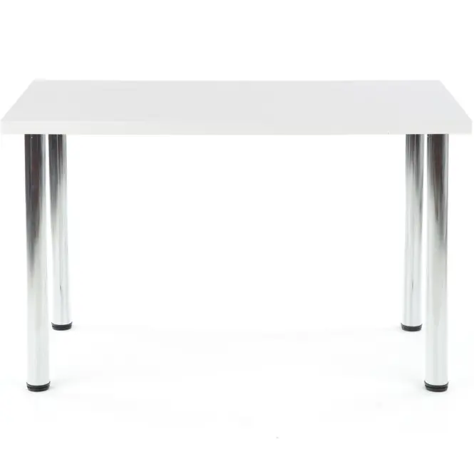 Asztal Modex B) 120x68 Płyta/Acél – Fehér Mat