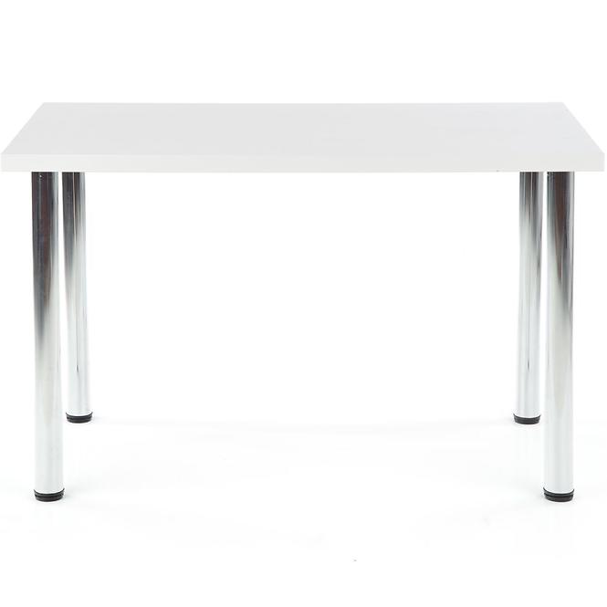 Asztal Modex B) 120x68 Płyta/Acél – Fehér Mat