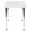 Asztal Modex B) 120x68 Płyta/Acél – Fehér Mat,4