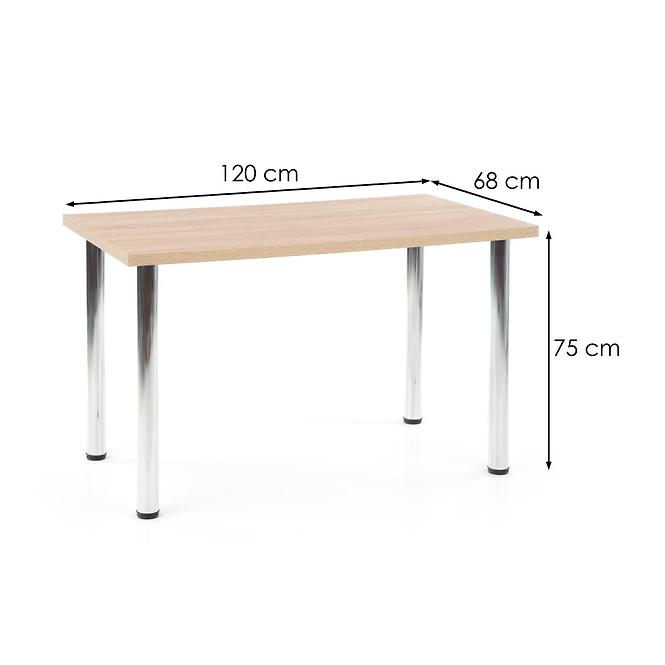 Asztal Modex B) 120x68 Płyta/Acél – Tölgy Sonoma 2db