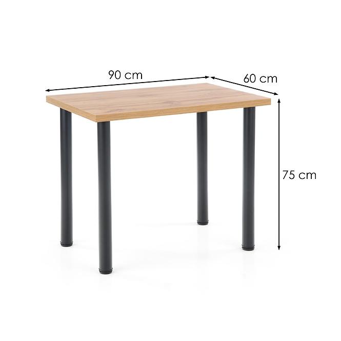 Asztal Modex 2 A) 90x60 Płyta/Acél – Tölgy Wotan