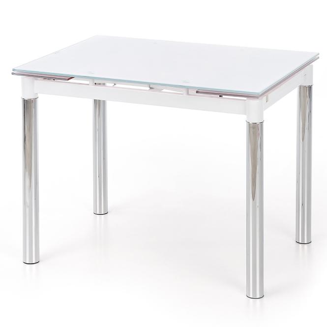 Asztal Logan 2 96/142 Üveg/Acél – Fehér