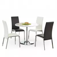 Asztal Omar 90 Mdf/Acél Fehér