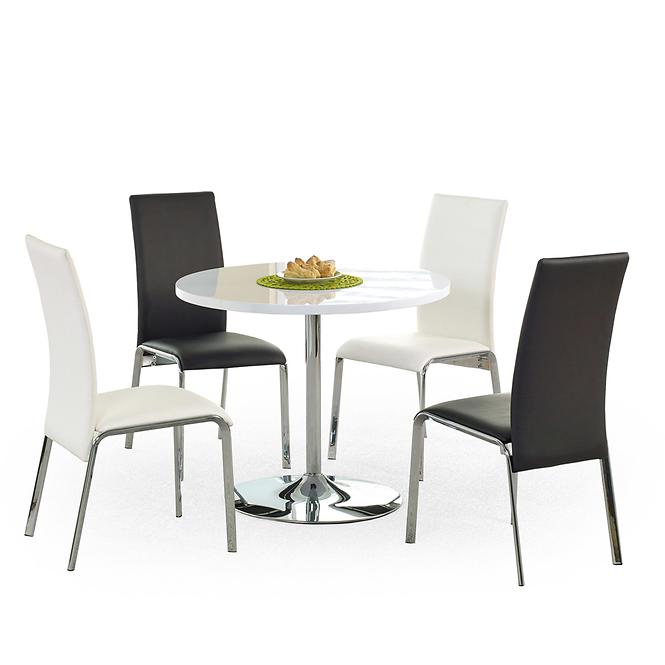 Asztal Omar 90 Mdf/Acél Fehér