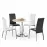 Asztal Omar 90 Mdf/Acél Fehér