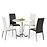 Asztal Omar 90 Mdf/Acél Fehér
