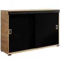 Komód Retro 140 Craft/Fekete + Craft Fogantyúk