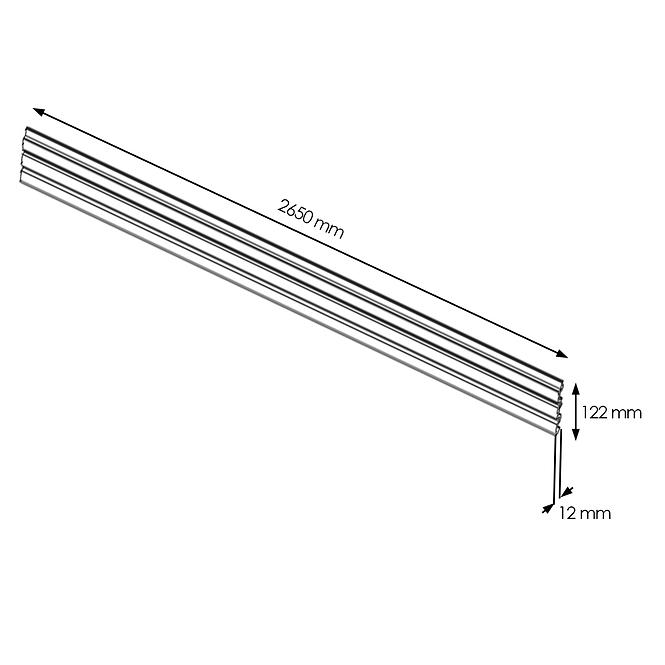 Lamella falburkolat VOX LINERIO M-LINE Fehér 12x122x2650mm