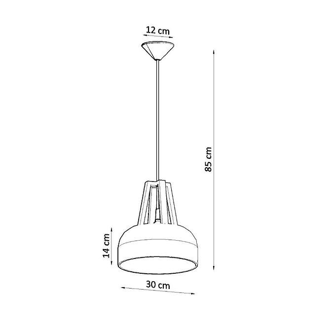 Lámpa  Casco A-0388 fehér/természetes fa