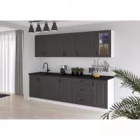 Konyhabútor Stilo grafit mat/fehér 260 BB
