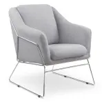 Fotel Soft fényes szürke/króm