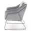 Fotel Soft fényes szürke/króm,2