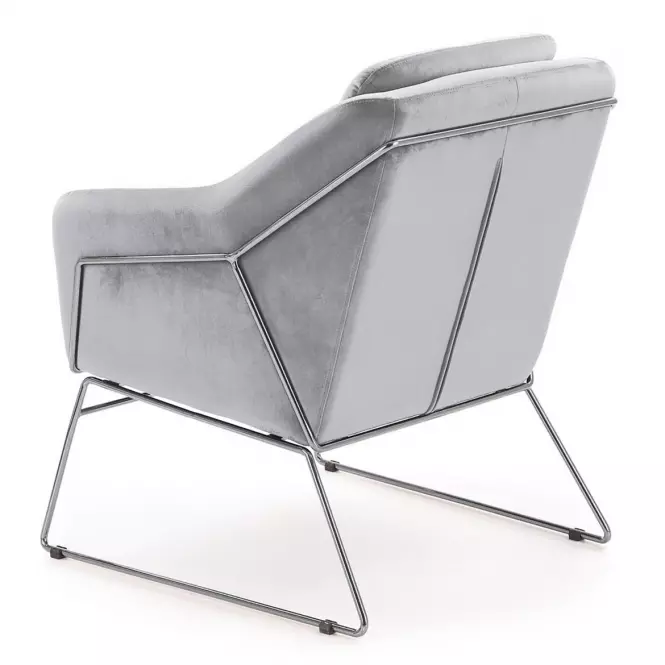 Fotel Soft fényes szürke/króm
