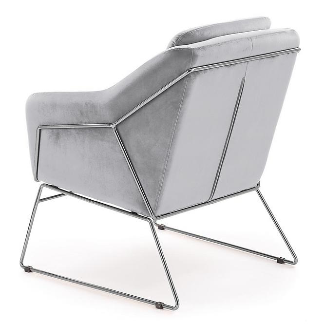 Fotel Soft fényes szürke/króm