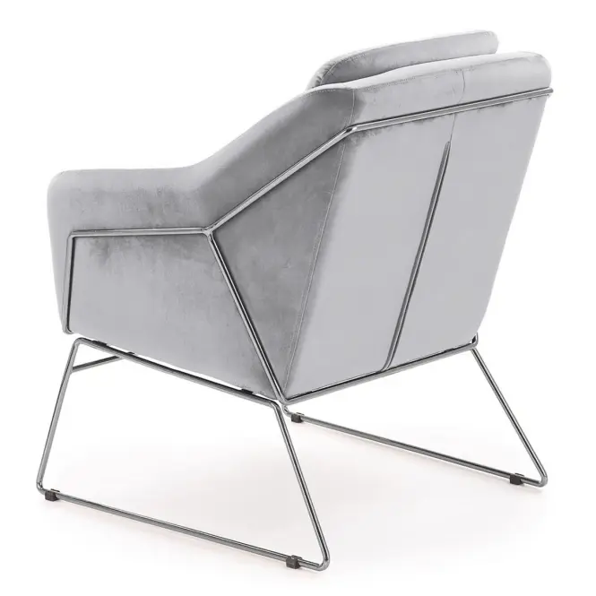 Fotel Soft fényes szürke/króm,3