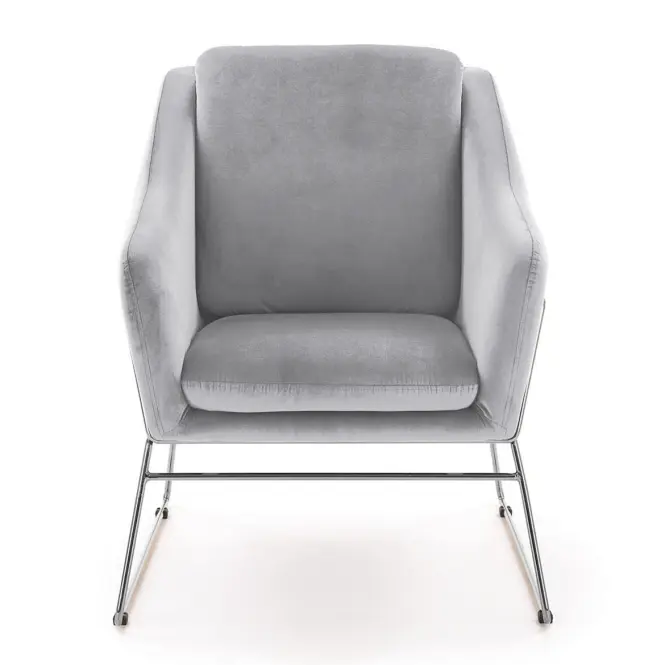 Fotel Soft fényes szürke/króm,4