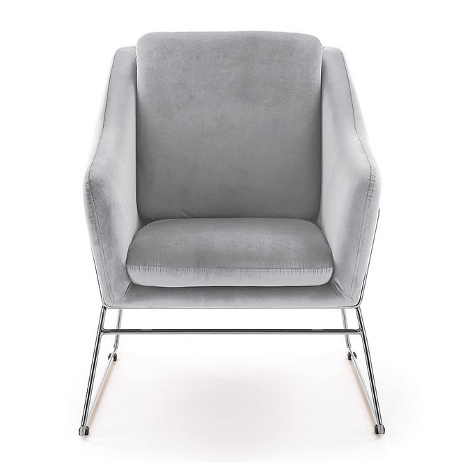 Fotel Soft fényes szürke/króm,4