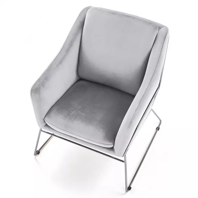 Fotel Soft fényes szürke/króm