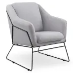 Fotel Soft 2 fényes szürke/fekete