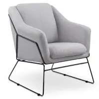 Fotel Soft 2 fényes szürke/fekete