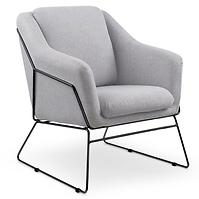 Fotel Soft 2 fényes szürke/fekete