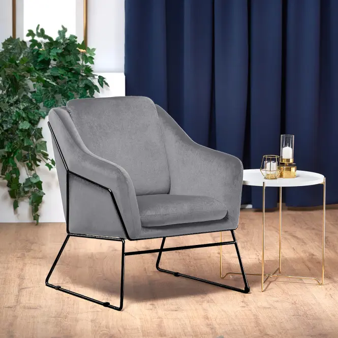 Fotel Soft 2 fényes szürke/fekete,11